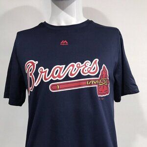 Majestic Brand Braves Short-Sleeve T-Shirt, #17, Size: Small, Pre-Owned‎